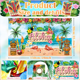 WHYMEO Hawaiian tablecloth to boost tropical vibe and protection.