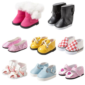 WHYS FXSN Wellie Wishers boots for 14.5-inch dolls, durable and easy to dress.