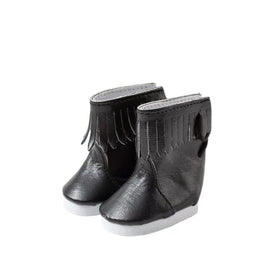 WHYS FXSN Wellie Wishers leather shoes for 14.5-inch dolls, premium texture.