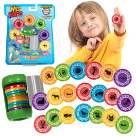 Wicked Cool Toys Wild Kratts disc holder keeps Chris discs organized for pretend play.