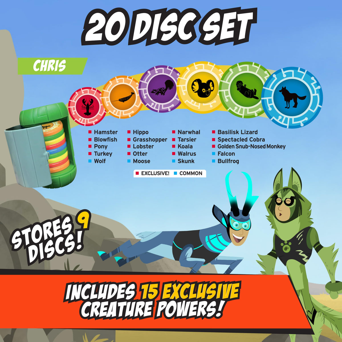 Wild Kratts blowfish disc by Wicked Cool Toys invites ocean-themed storytelling.