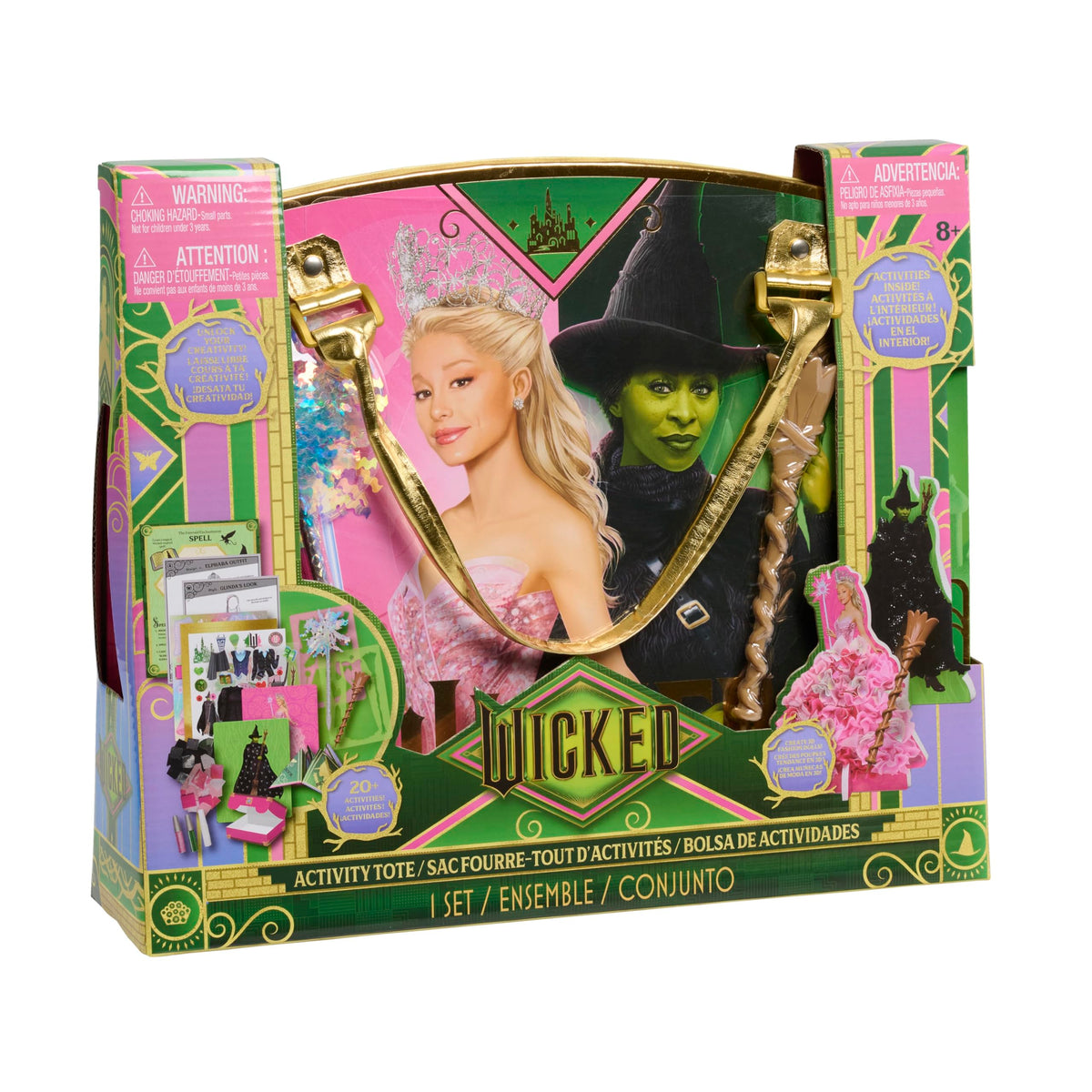 Wicked Activity Tote stickers and glitter glue for sparkling crafts