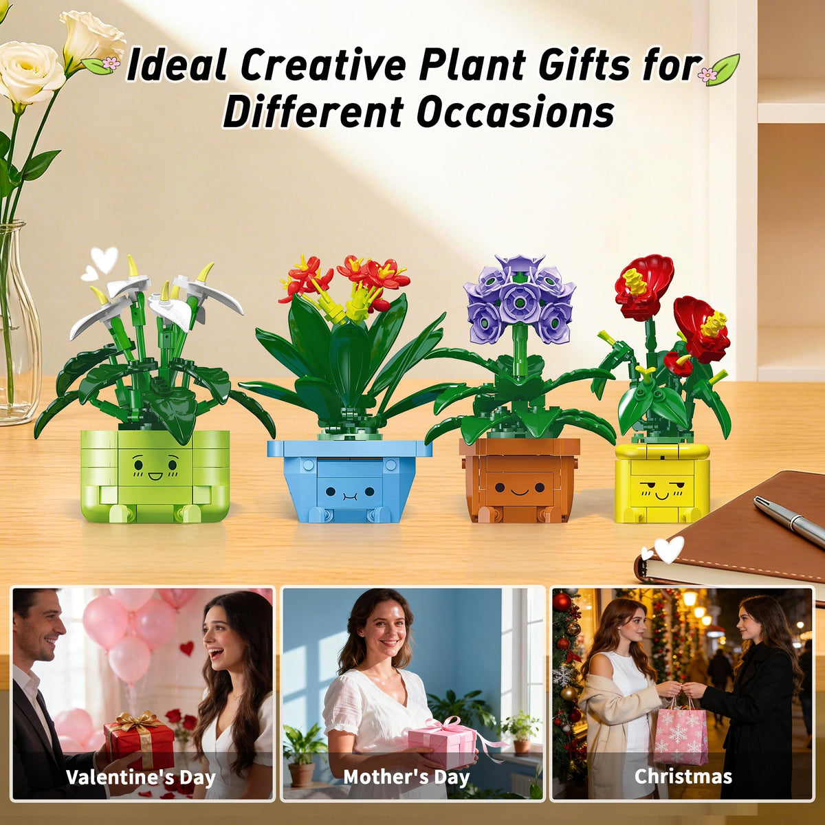 WIDELAND Flower Building Kit: Gift-ready packaging for special occasions.