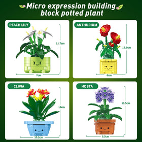 WIDELAND Flower Building Kit: No-maintenance plants for long-lasting decor.