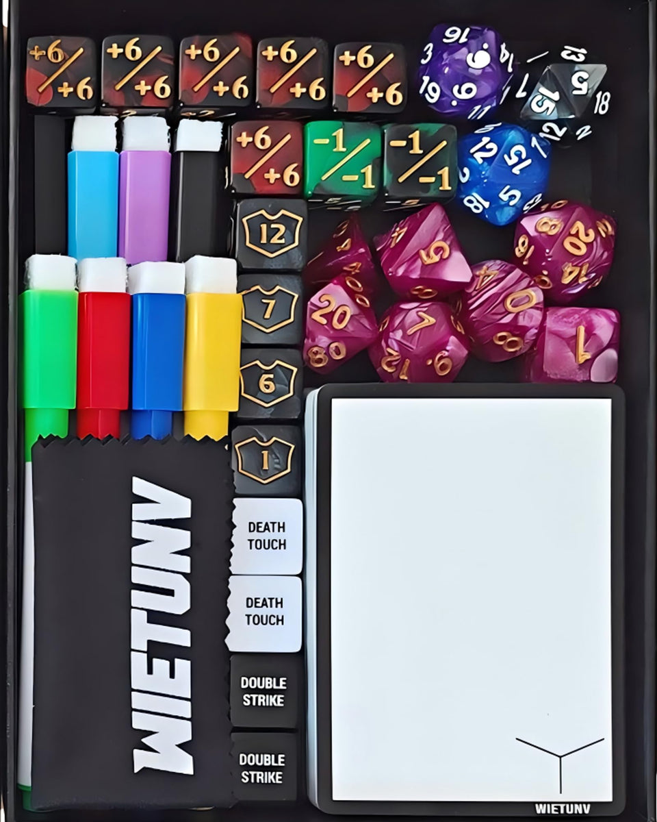 WIETUNV 94-piece MTG Commander kit tokens and dice for precise board state tracking