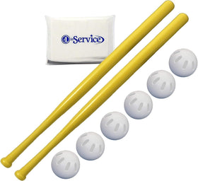 Wiffle baseballs 6-pack showcasing durable plastic construction for safe practice.