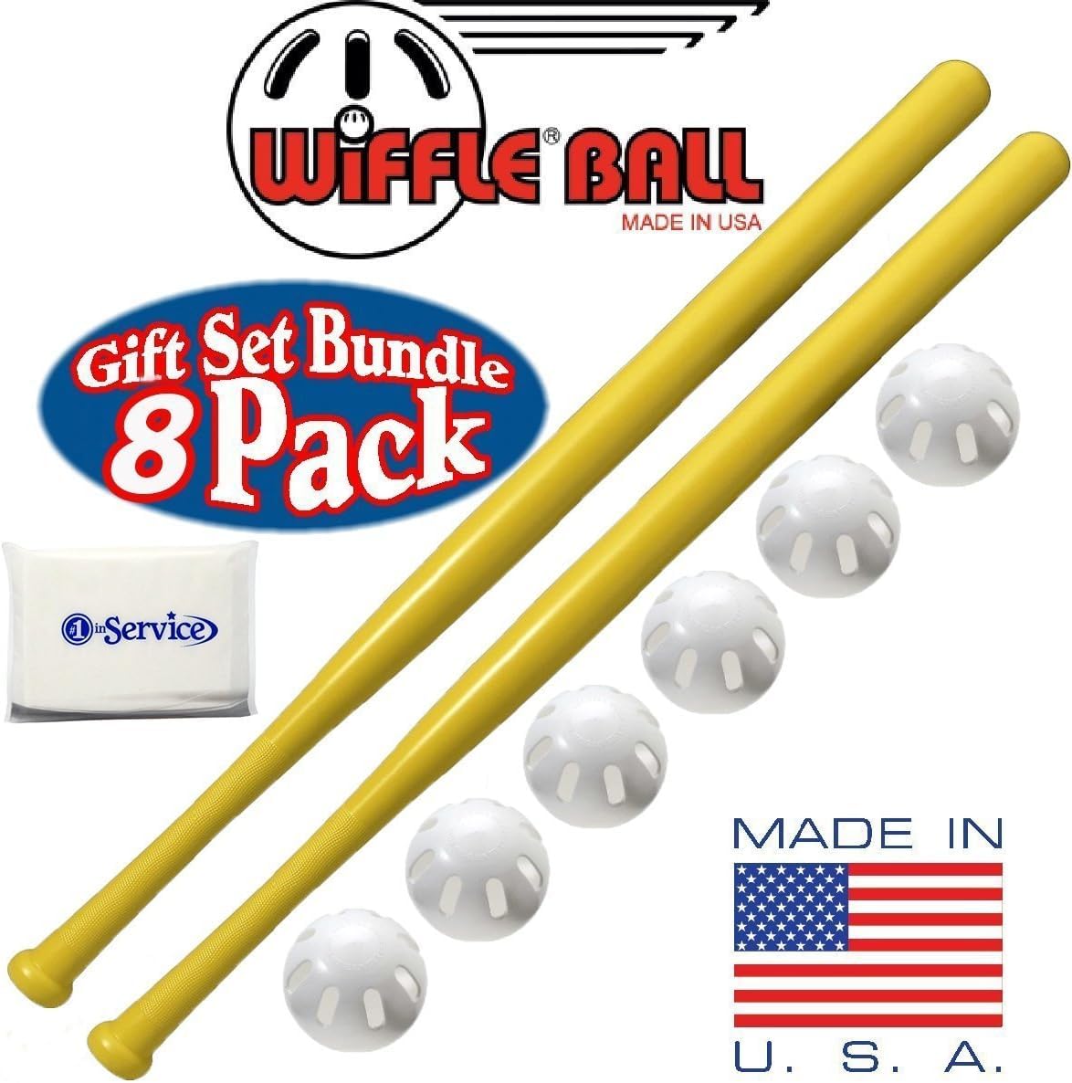 Wiffle bats 32-inch set displayed for team drills and swings.