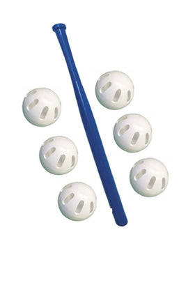 WIFFLE blue 32in bat for backyard play and quick practice sessions.
