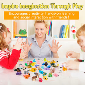Wiggance articulated mini animals with movable joints for tactile fidget play.