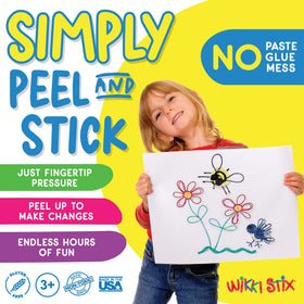 Wikki Stix 36-reusable pack supports repeated spelling play in learning centers.