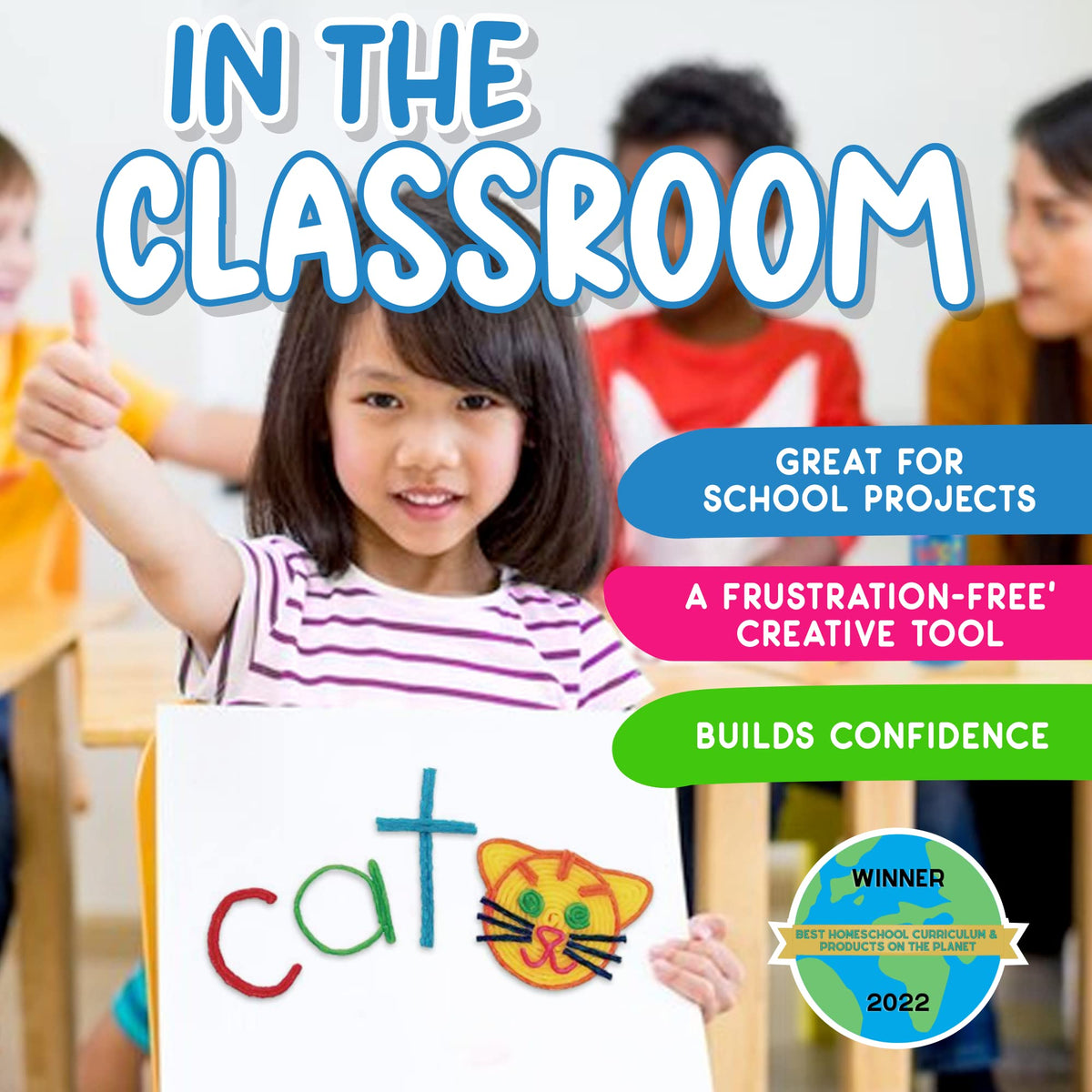 Wikki Stix classroom and homeschool learning set for versatile literacy practice.