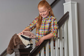 Wild Republic anteater plush made with soft material, easy to wash after adventures.