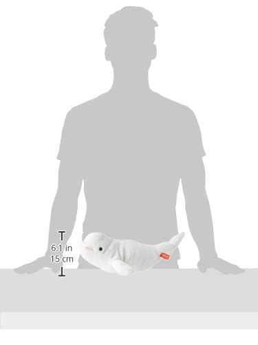 Wild Republic beluga whale plush, 15-inch toy for imaginative play