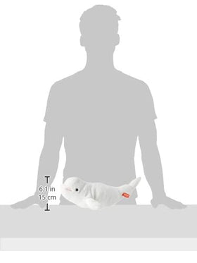 Wild Republic beluga whale plush, 15-inch toy for imaginative play