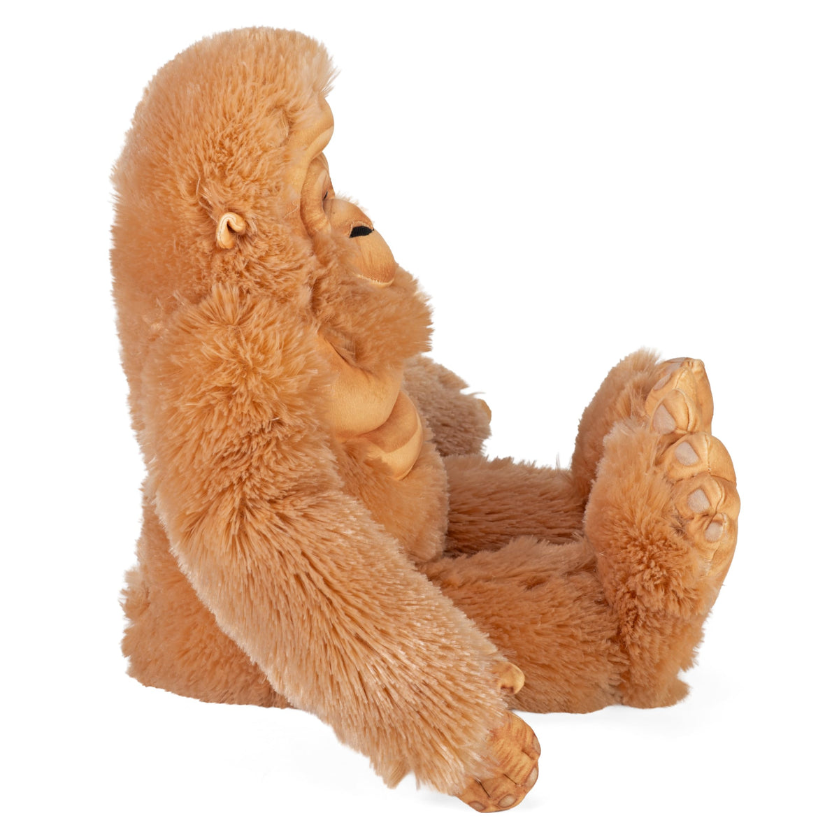 Close-up of Wild Republic Bigfoot plush detailing, showcasing textures and artistry for collectors.