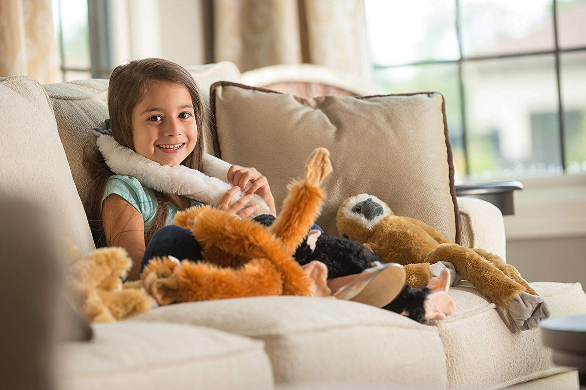 Chimpanzee bedroom decor plush by Wild Republic pairs with wildlife toys