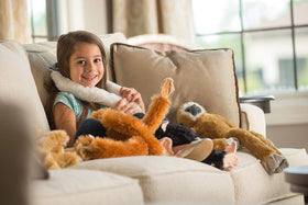 Chimpanzee bedroom decor plush by Wild Republic pairs with wildlife toys