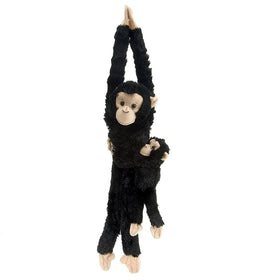 Wild Republic chimpanzee hanging plush 20 inches, ideal room decor for kids