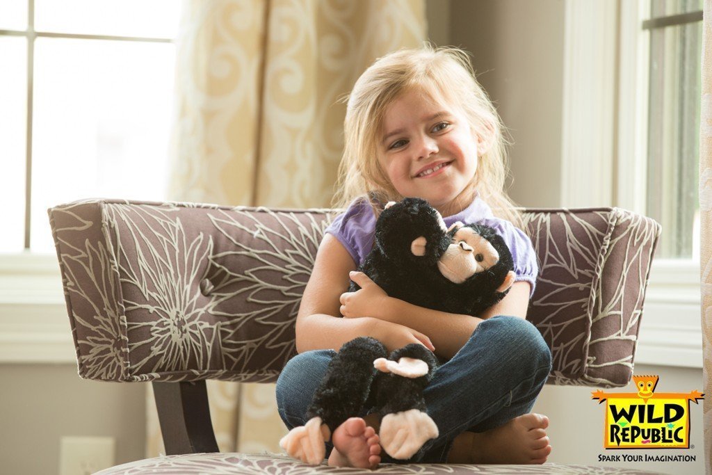 Wild Republic chimpanzee plush extended to 29 inches for imaginative play and decor