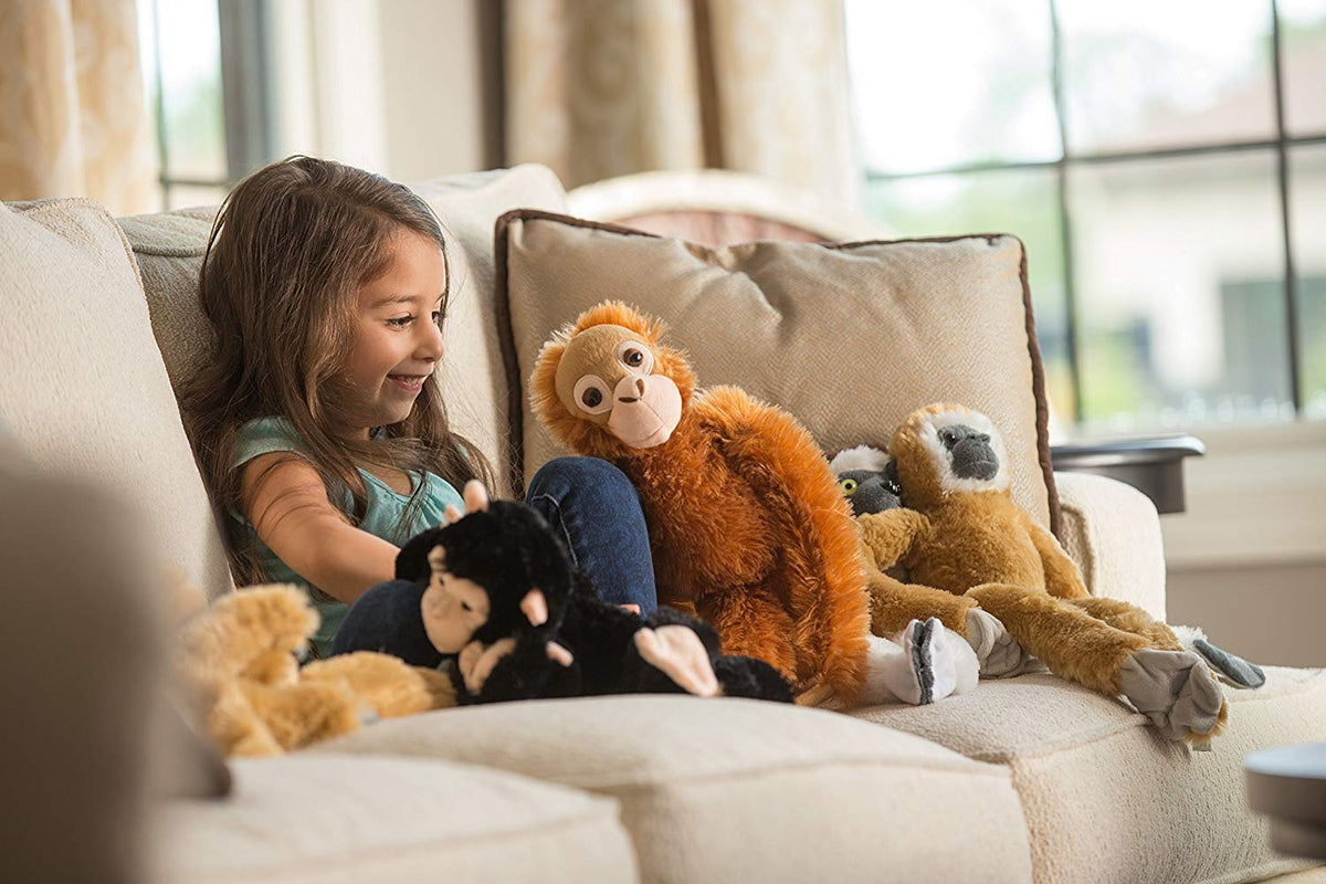 Surface washable chimpanzee plush from Wild Republic for easy cleanup