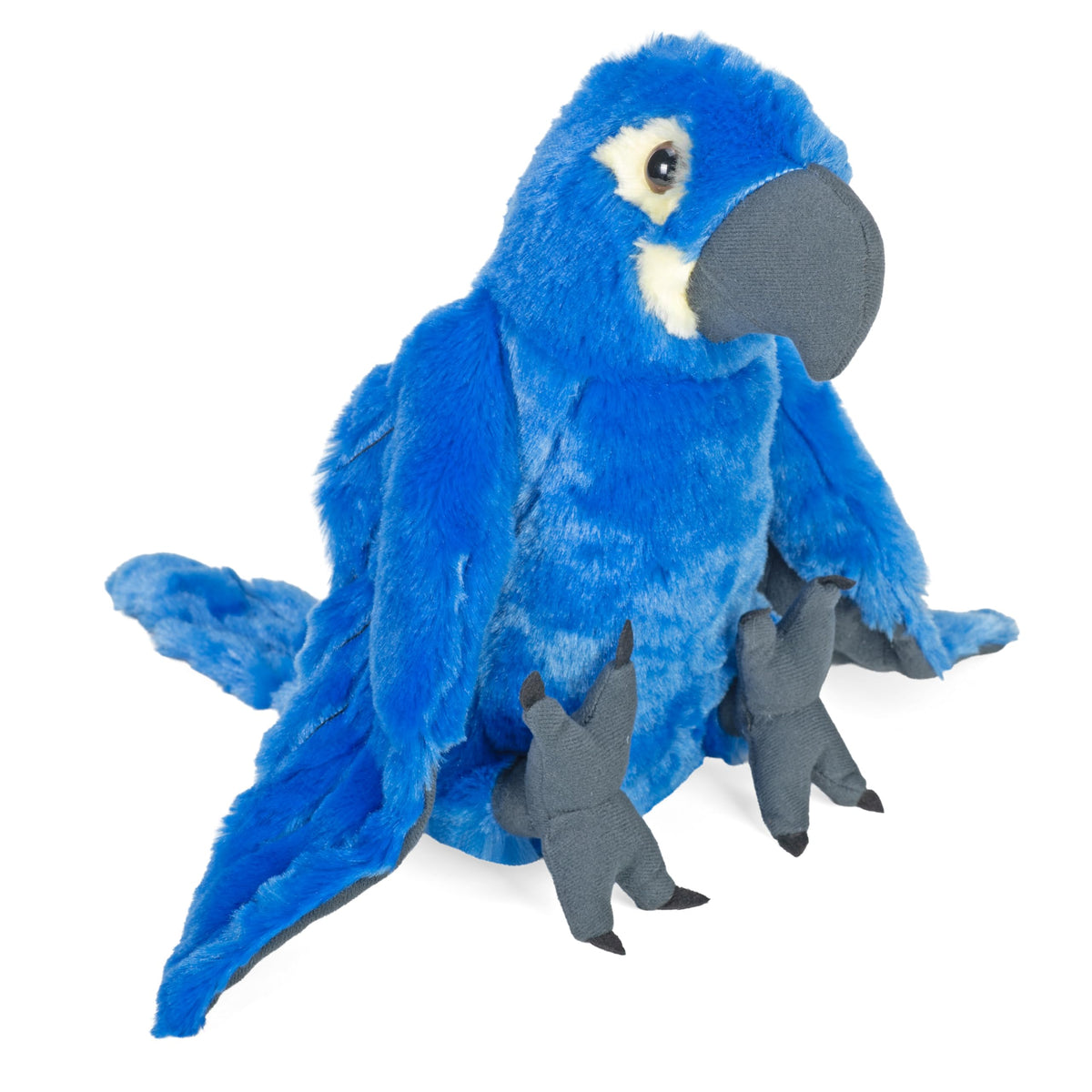 Wild Republic Hyacinth Macaw Plush with bright blue plumage for imaginative play