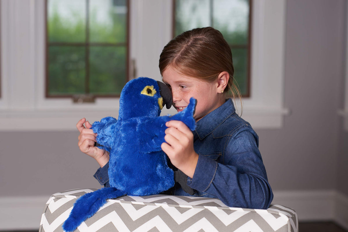 Wild Republic Hyacinth Macaw Plush ready to give as a gift for kids and animal lovers