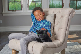 Wild Republic Jaguar Black Cuddlekins plush showcases realistic detail for educational playtime