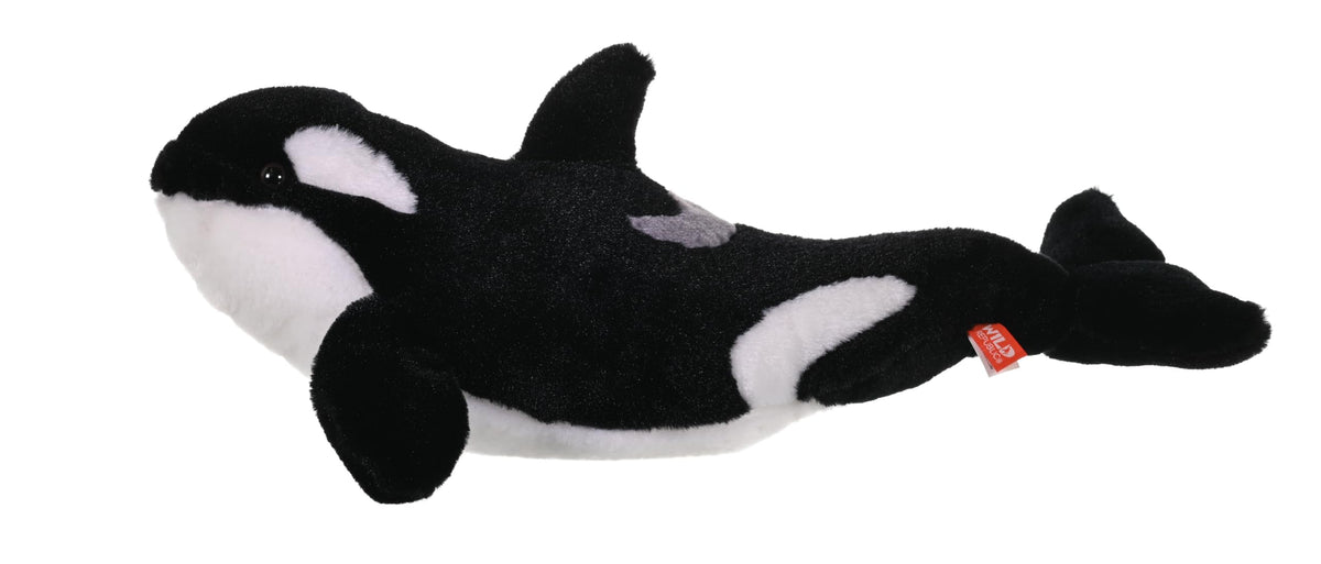 Wild Republic Orca Plush full-body shot showcases size and charm.
