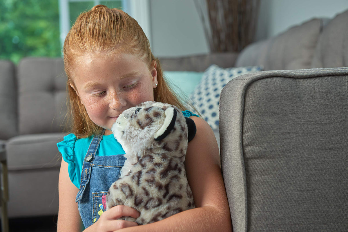Gift-ready Wild Republic Snow Leopard plush for birthdays or holidays