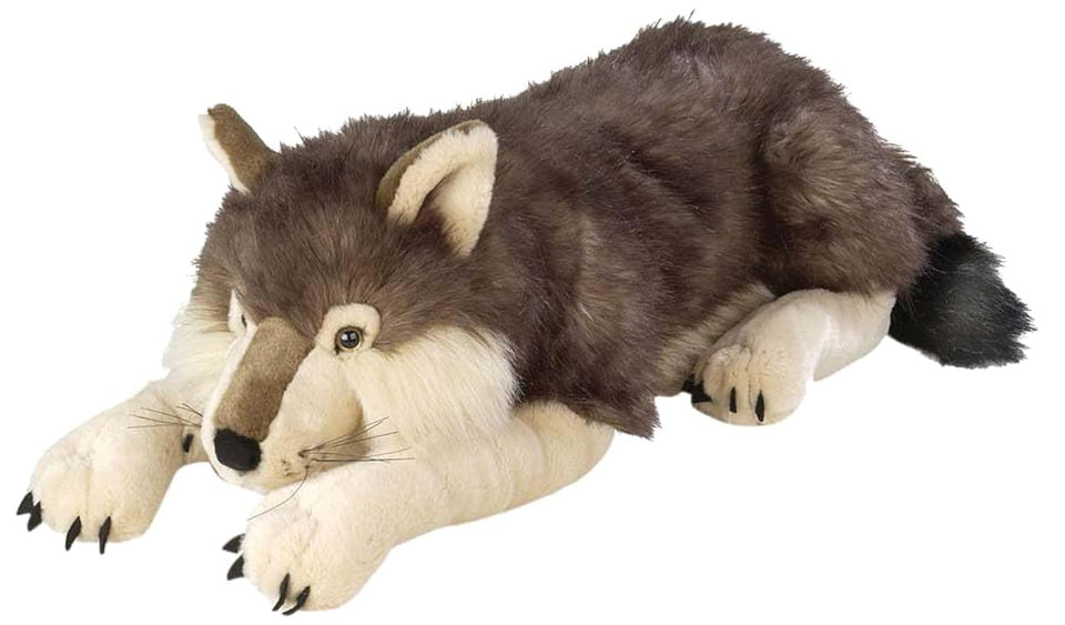 Wild Republic wolf plush 30-inch full view, a cuddly friend for kids