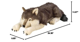 Wild Republic wolf plush playroom decoration complements animal-themed spaces