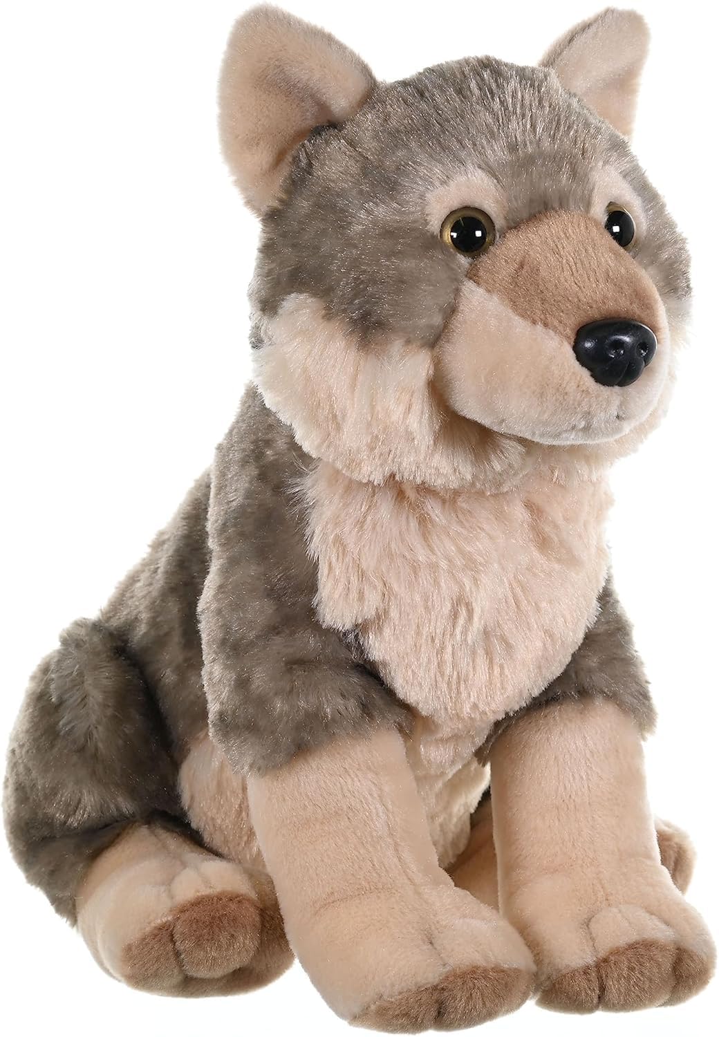 Wild Republic Wolf Plush face detail for lifelike charm and imaginative play