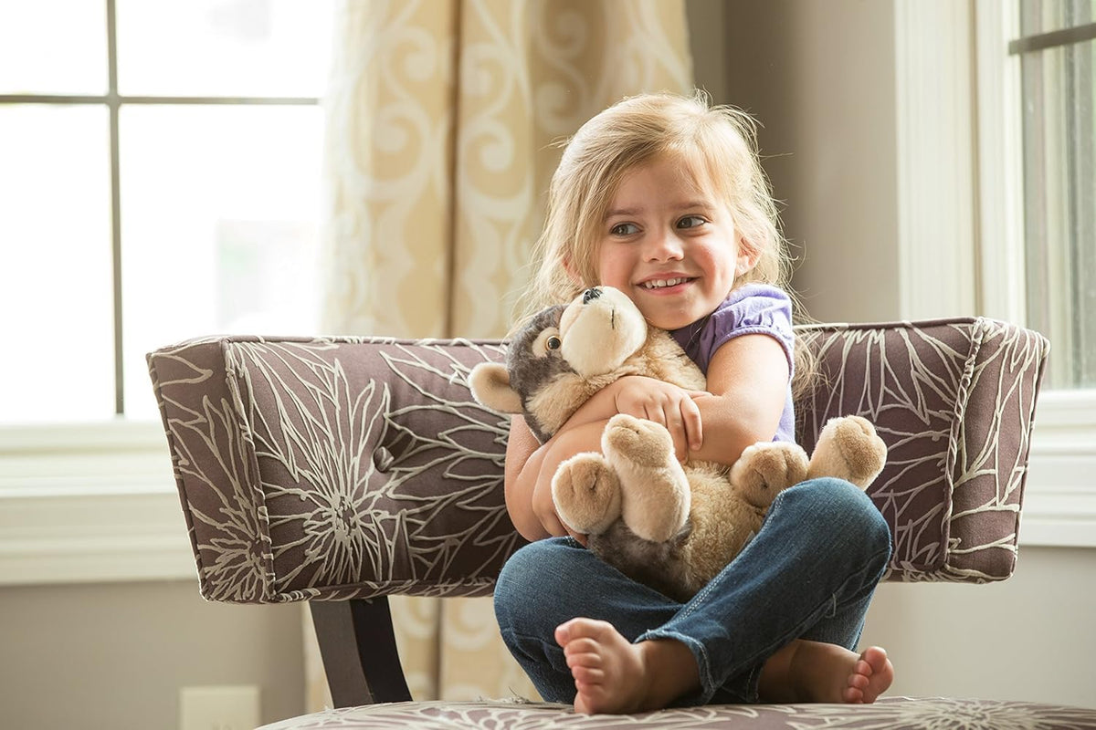 Wild Republic Wolf Plush is surface washable for easy cleanup after play