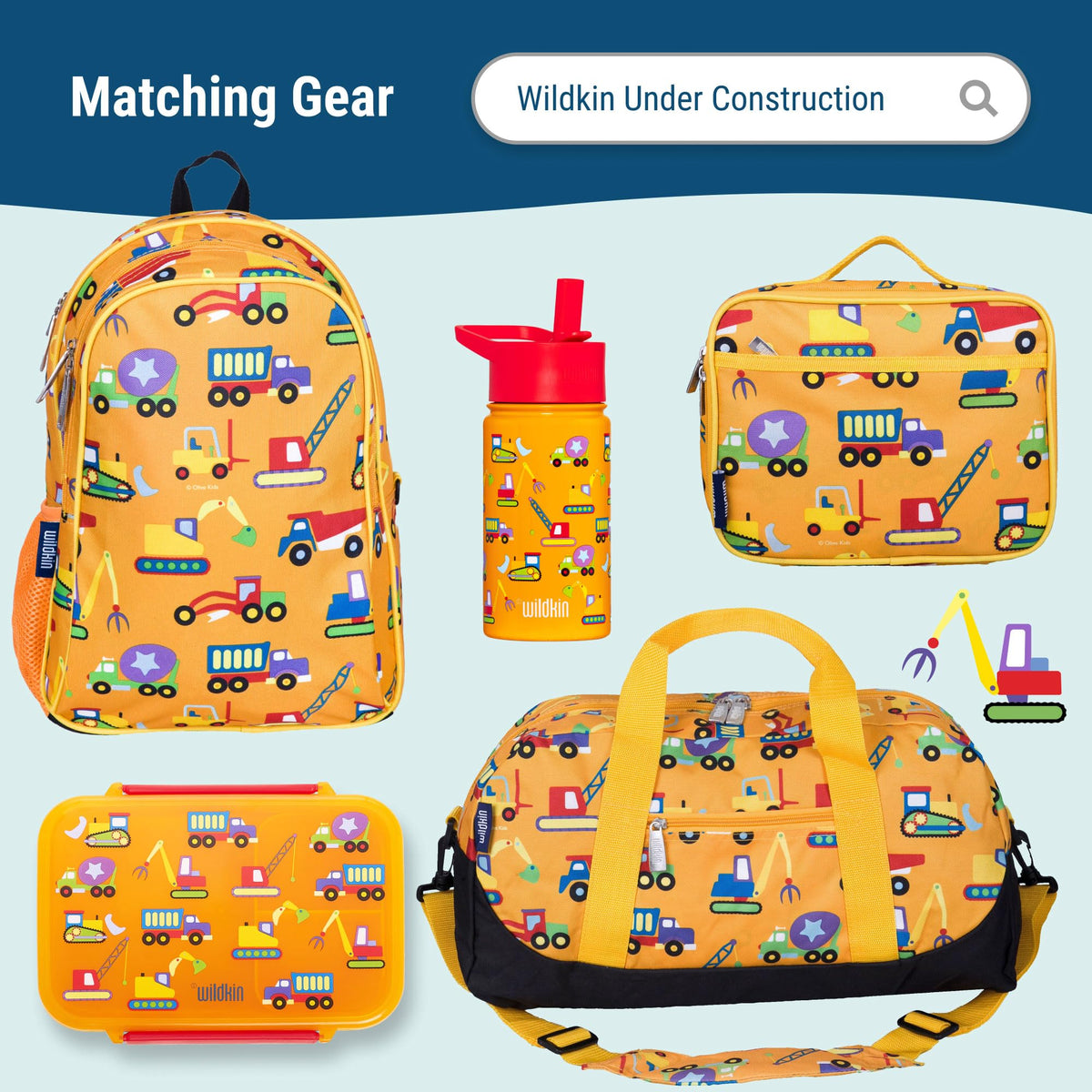 Wildkin nap mat coordinates with backpacks and duffels for a complete set
