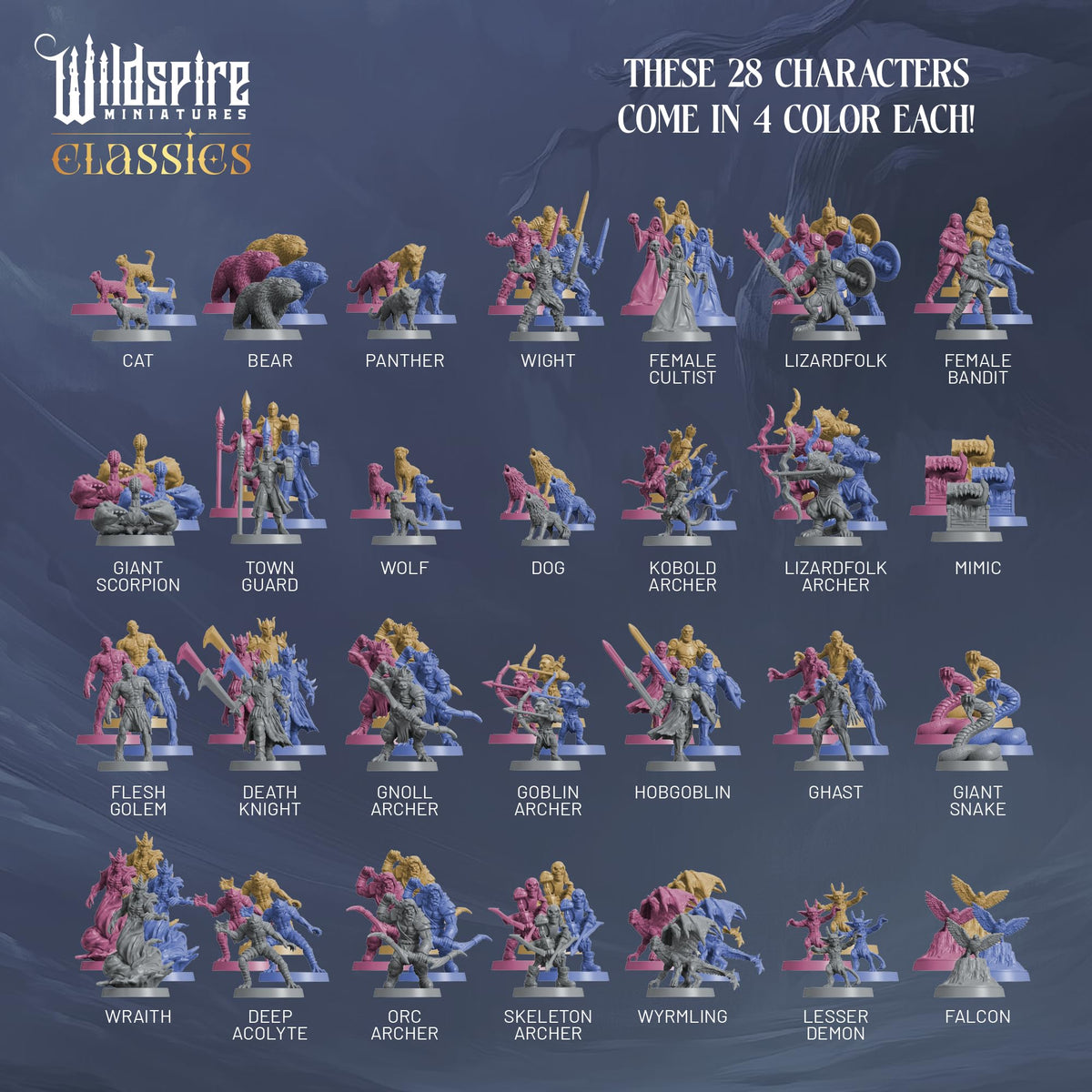 Wildspire Classic Encounters II 28mm figures for RPG tables.