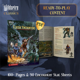 Wildspire Classic Encounters II Daggerheart-compatible miniatures.