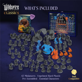 Wildspire Classic Encounters pose collection showing dynamic 28mm D&D miniatures