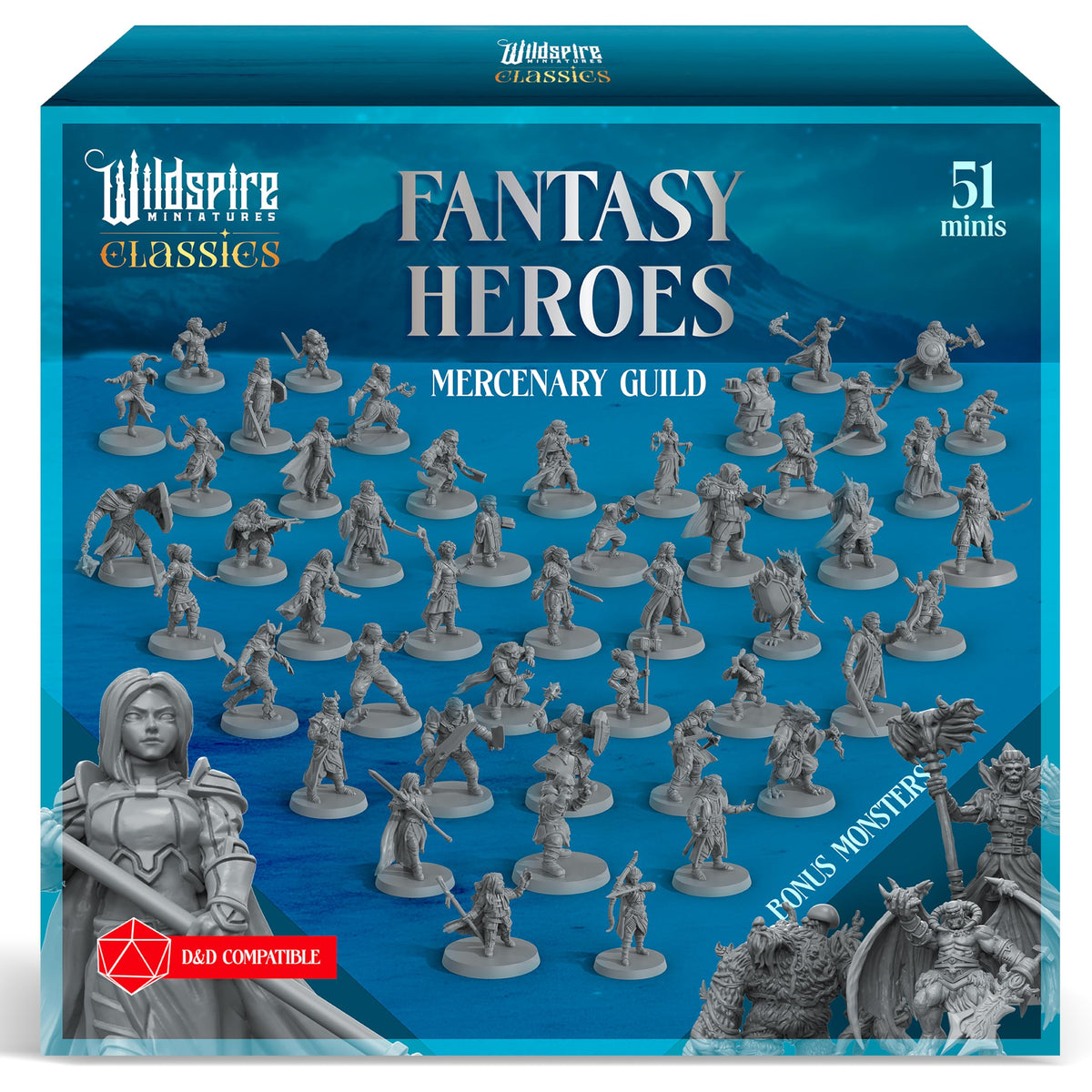 Wildspire Classic Heroes mercenary band miniature for tabletop battles
