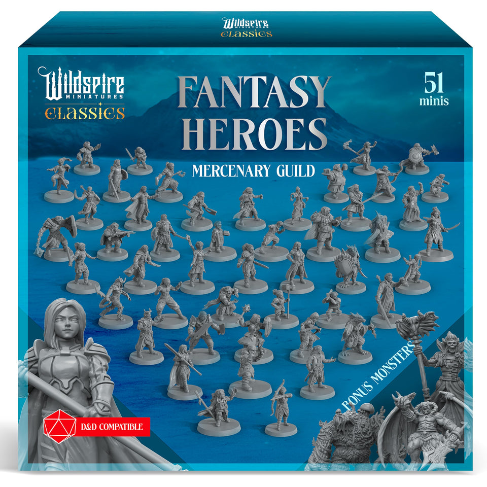 Wildspire Classic Heroes mercenary band miniature for tabletop battles