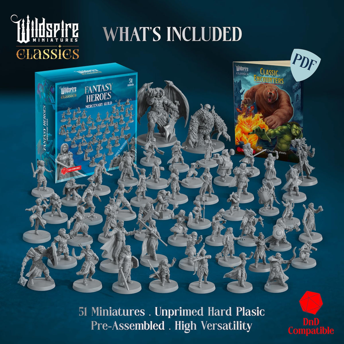 Wildspire mercenary band miniature ready for priming and painting