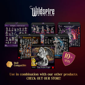 Wildspire 28mm figures fit D&D, Pathfinder, and fantasy RPGs.