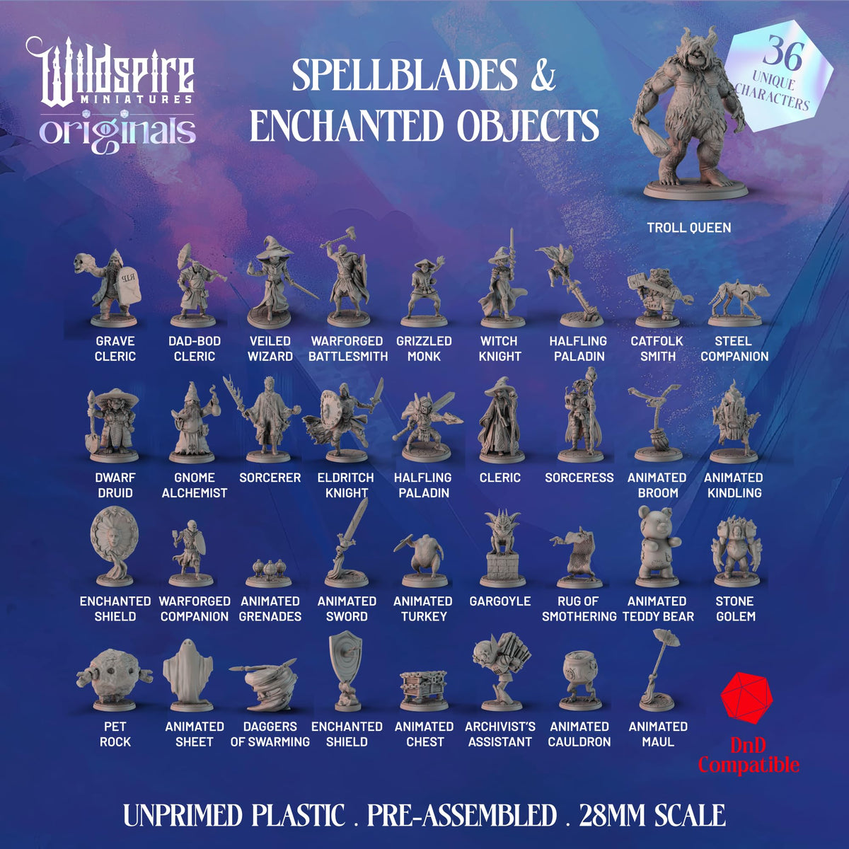 Wildspire Enchanted Object animated sword figurine adds magical flavor to quests.