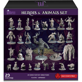Wildspire Heroes set of D&D miniatures, ideal for PCs and NPCs.