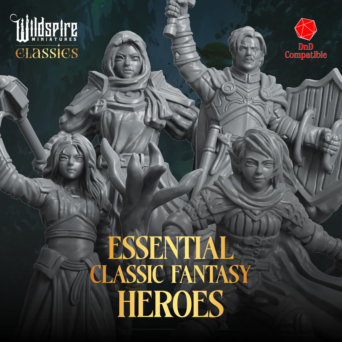 Wildspire Mercenary Guild II mages, warpriests, warriors, and specialists ready for conversion.