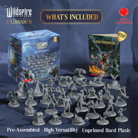 Wildspire paintable D&D miniatures for players to customize with color.