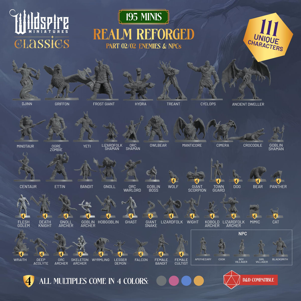 Wildspire Realm Set durable plastic minis ready for priming and painting.