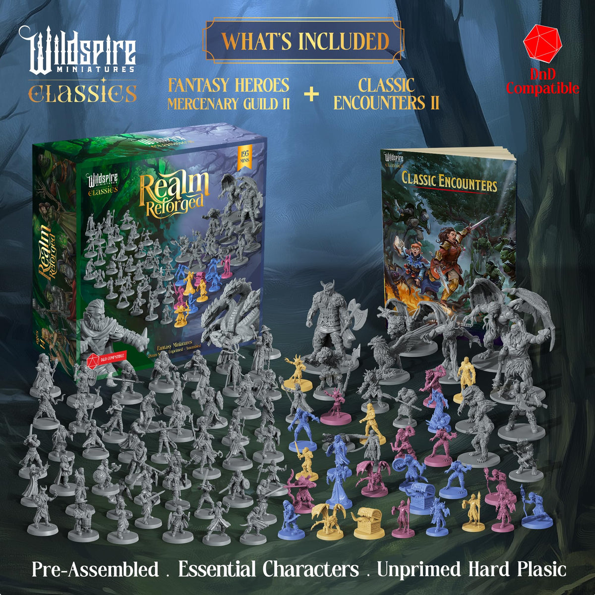 Wildspire Realm Set NPC figures for quest encounters and storytelling.