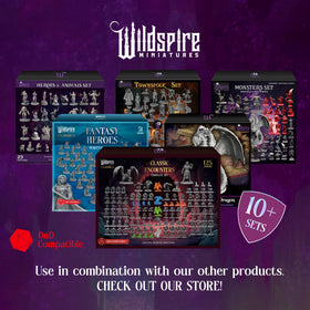 Wildspire tabletop RPG miniatures kit enhances storytelling and tabletop setup.