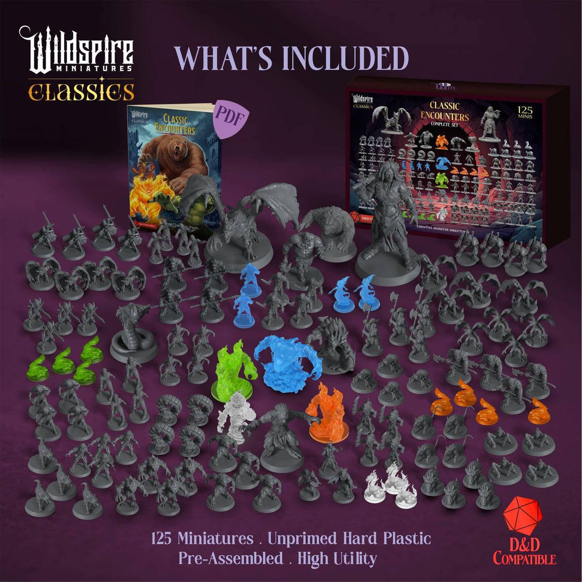 Wildspire unpainted 28mm D&D miniatures ideal for hobby painting.