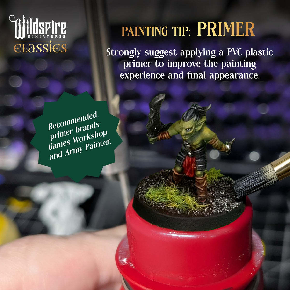 Wildspire unpainted D&D minis assembled image ready for primer and color